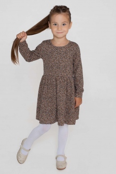 Платье кулирка "Сафина" (коричневый, серый) №ИВБ-30310 (23/322)