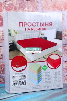 Простыня на резинке трикотажная (микс) №ПБ-ТРИК-02