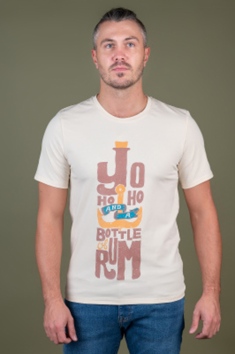 Футболка мужская (бежевый) №КВ-103ХЛ2685П-1