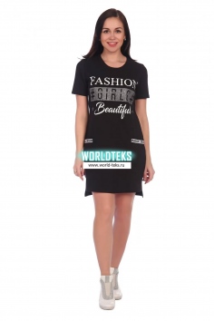 Туника женская "Фасон" (черный) №ЛТ-0497Ч