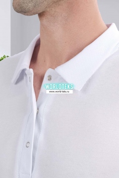 Рубашка - поло медицинская мужская "Пике" (белая, длинный рукав) №УФР-МЕД-964