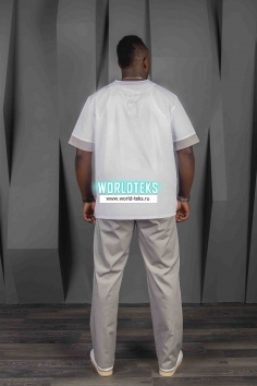 Костюм медицинский хирург. мужской ткань Тиси (серый) №ИМ-М-170