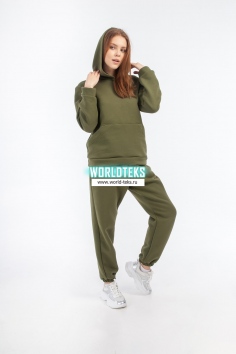 Костюм женский футер 3-х нитка "Айс" (хаки) №ЛБ-АЙК-10-1
