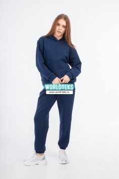 Костюм женский футер 3-х нитка "Айс" (синий) №ЛБ-АЙК-10-2