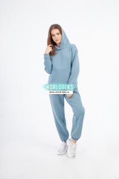 Костюм женский футер 3-х нитка "Айс" (голубой) №ЛБ-АЙК-10-3