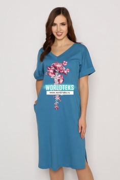 Платье "Комфорт" (сине-зеленый) №М-П-0506-2