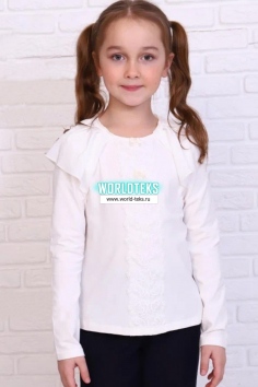 Джемпер на девочку "Орхидея" (экрю, дл. рукав) №МРЛ-ДЖ.0236-1