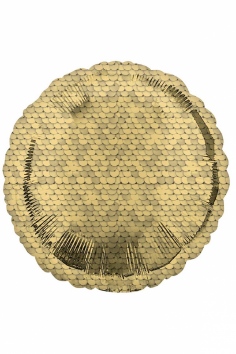 Шар фольгированный "КРУГ Пайетки" (золотой) №ВЗ-1204-1146