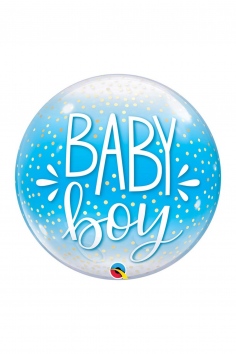 Шар фольгированный "BUBBLE Baby Boy конфетти" №ВЗ-1202-3138