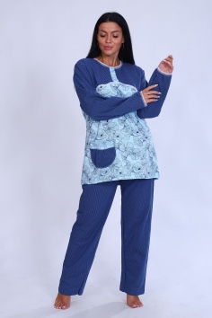 Пижама женская (голубой) №И-М42-4