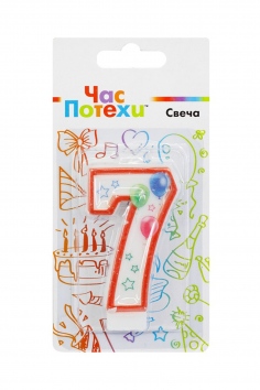 Свеча-цифра "7" Шары №ВЗ1502-4394