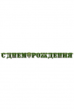 Гирлянда-буквы "С ДР Камуфляж" №ВЗ1505-0822