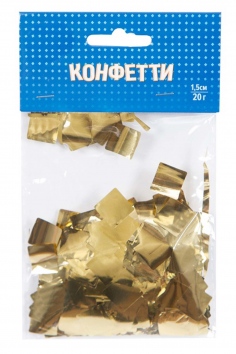 Конфетти "Квадраты фольгированные золото" №ВЗ1501-4947