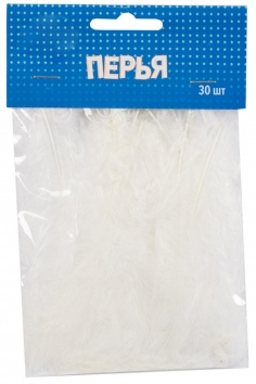 Перья декоративные (белые) №ВЗ1501-4203