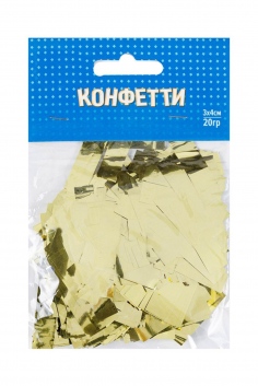 Конфетти "Прямоугольники фольгированное золото" №ВЗ1501-4095
