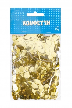 Конфетти "Круги фольгированные золото" №ВЗ1501-4099