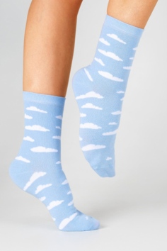 Носки женские (голубой) №КВ-С1209-1