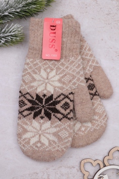 Варежки женские "DUSS" (двойные, начёс) №RP7333