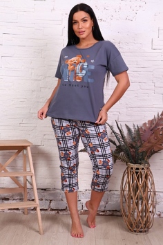 Костюм женский "Мишки" (антрацит) №ПО-817-1