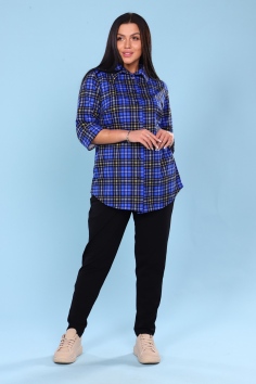Рубашка женская "Грань" (тёмно-синий) №КА-Р-1619-4