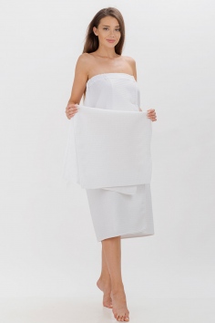 Комплект женский "Килт и полотенце" (белый) №УФР-К-2311