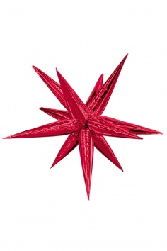 Шар фольгированный 3D ЗВЕЗДА 41" Составная Red №ВЗ1209-0459