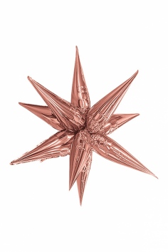 Шар фольгированный "3D ЗВЕЗДА" Rose Gold №ВЗ1209-0453