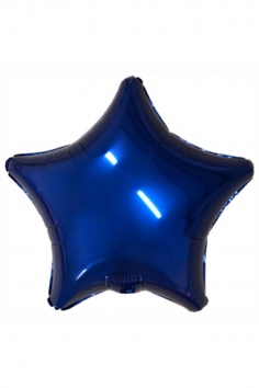 Шар фольгированный "ЗВЕЗДА" Металлик (синий) №ВЗ1204-1130