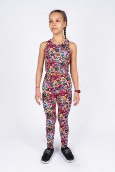 Лосины для девочки - малиновое граффити №Н-101239