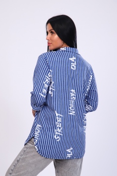 Рубашка "Рандеву" (синяя полоса) №И-М377-8