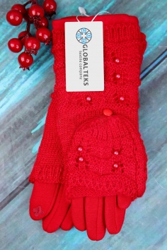 Перчатки-варежки женские (на меху) №RP365 (18м/411)