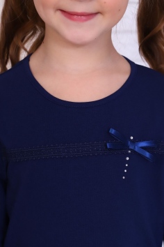 Непоседа блузка детская дл.рукав - темно-синий