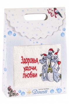 Полотенце махровое "Здоровья, удачи, любви" (40х70) №ДНОМ-122