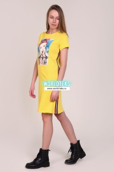 Платье "Unique"(желтый) №Р-404 4П/113
