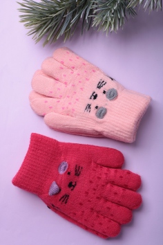 Перчатки детские "Мария" (двойные, начес) №RP5112 (18м/308)