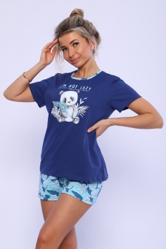 Пижама женская "Панда" (шорты+футболка) №И-М411