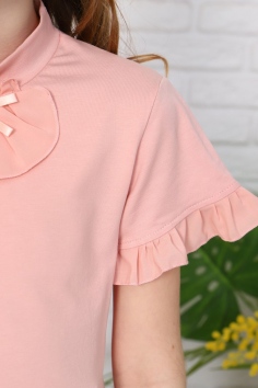 Сентябрина короткий рукав блузка детская - пудра