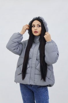 Демисезонная женская куртка весна осень - серый №Н-915