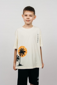 Футболка для мальчика детская - молочный №Н-52366