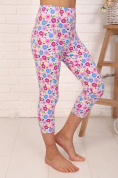 Лосины Лютики укороченные детские - розовый