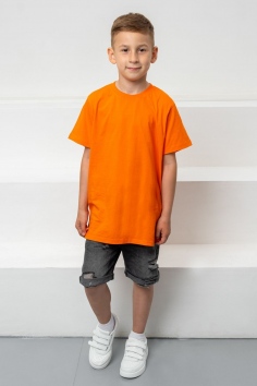  футболка детская однотонная - оранжевый №Н-7453