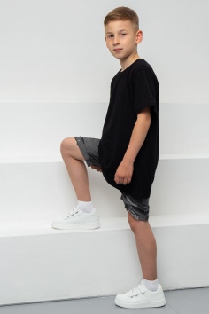  футболка детская однотонная - черный №Н-7453