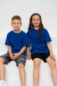  футболка детская однотонная - индиго №Н-7453