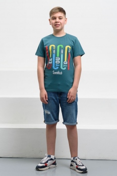 футболка детская с принтом - морская волна бледн. №Н-7445