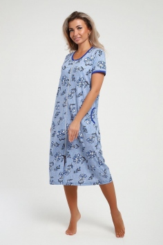 Халат женский - голубой №Н-51141