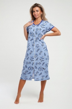 Халат женский - голубой №Н-51141