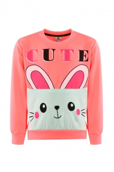 Толстовка на девочку "Cute pink" (3-8 лет) №ИБ-ELC118-1 (17/423)