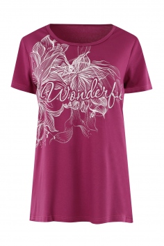 Футболка женская "Лилия" (СЛИВОВЫЙ) №Р-11-9 (3П/303)