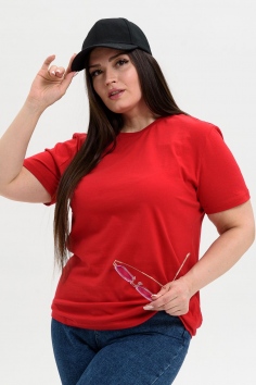 Футболка 8471-2 унисекс - красный №Н-84712