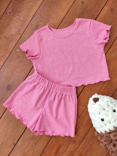 Костюм Пружинка короткий - розовый №Н-33056